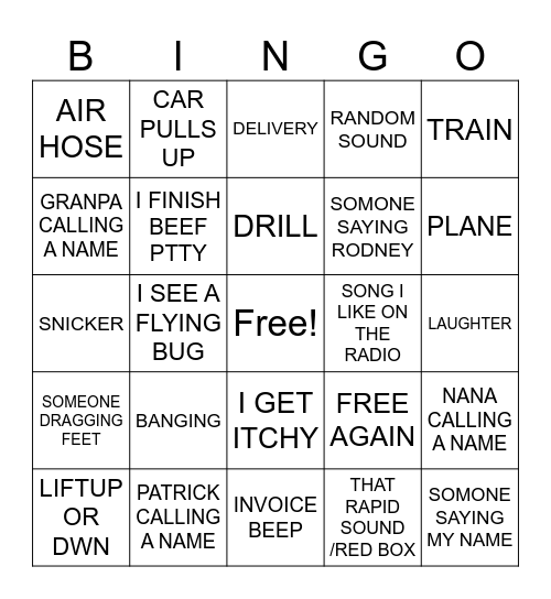 SHOP BINGO Card