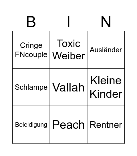 Fortnite Random TEAMS Bingo Card