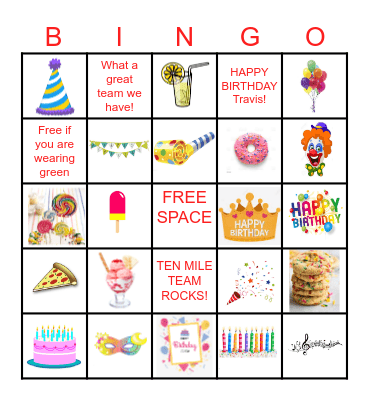 BIRTHDAY BINGO Card