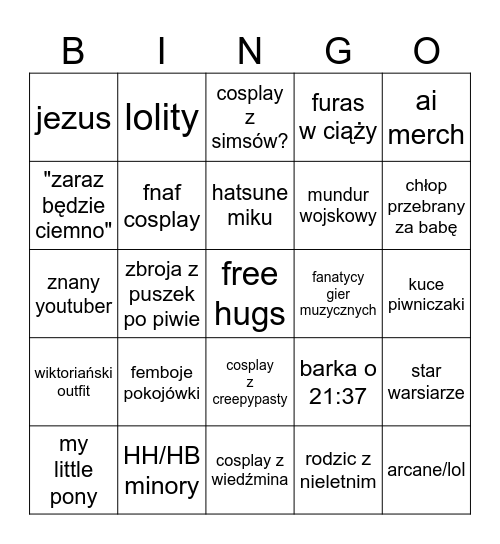 PYRKON BINGO Card