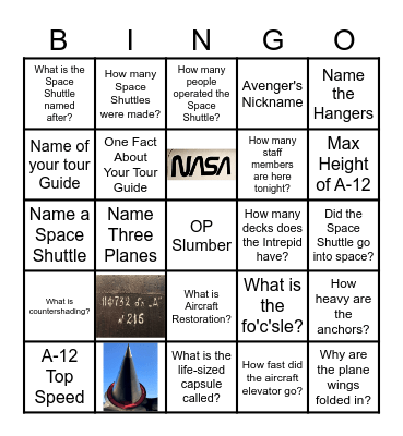 Intrepid Bingo Card