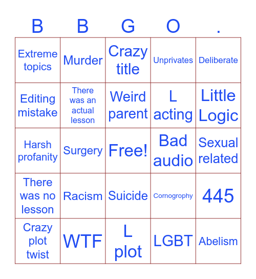 Tmrws teachings bingo. Bingo Card