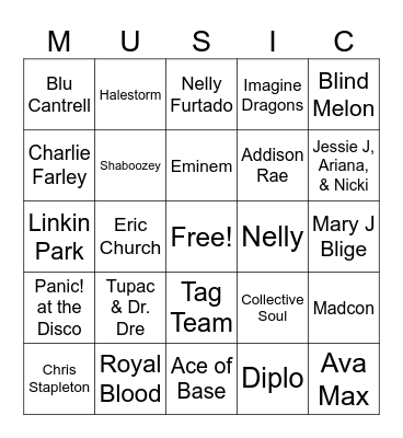 Music_03082025 Bingo Card