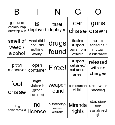 op live bingo Card
