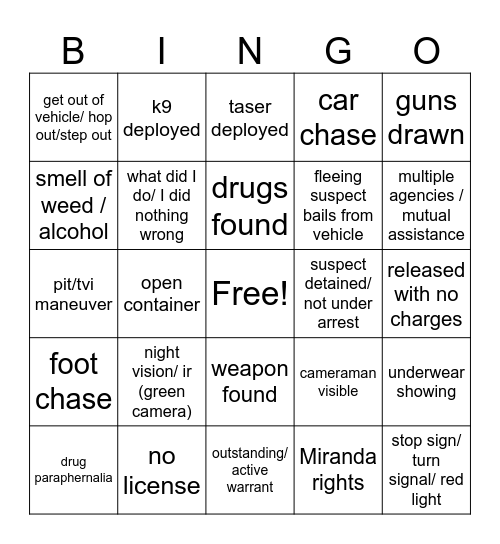 op live bingo Card