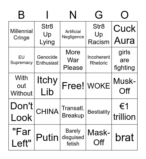 New Euractiv Bingo Card