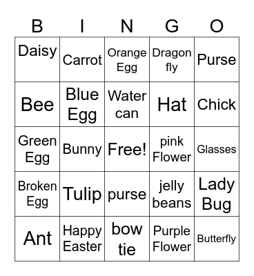 Bunny Bingo Card