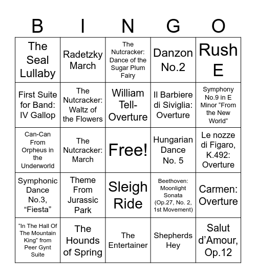 BINGO Card