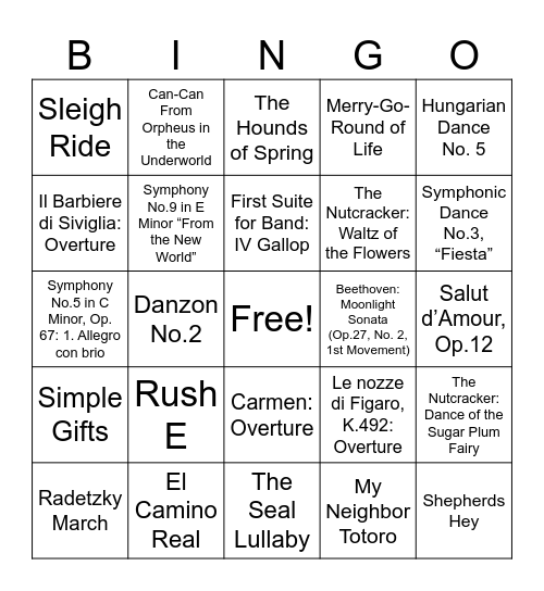 BINGO Card