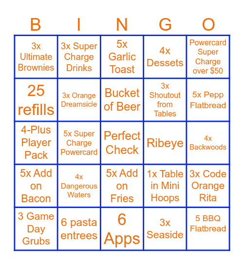 Salesmanship Bingo Card
