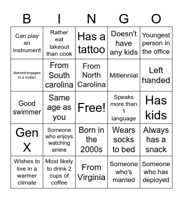 We Hate to See you Leave Bingo Card