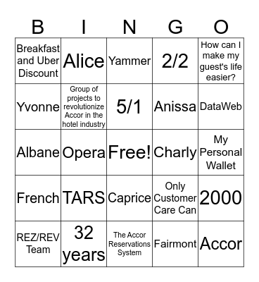 Rez/Rev BINGO! Bingo Card