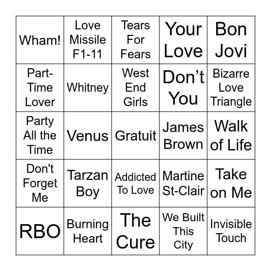 1986 | Helm Bingo Card