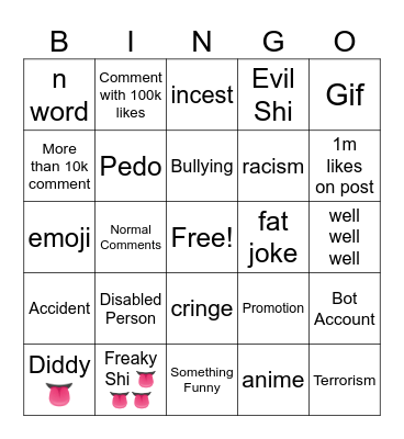 Ig reels bingo Card