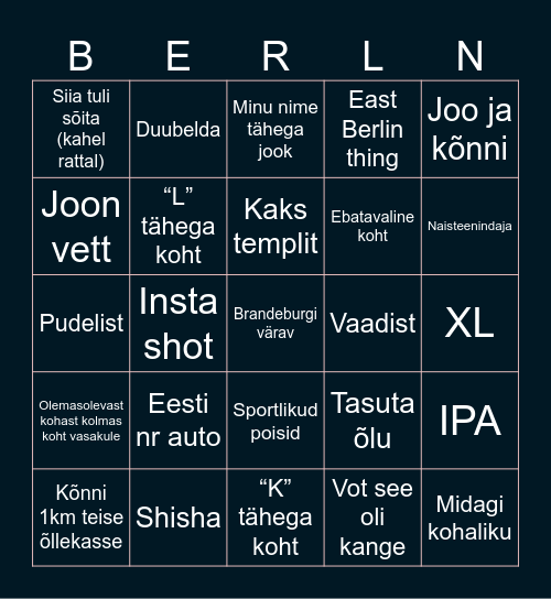 Berliin Bingo Card