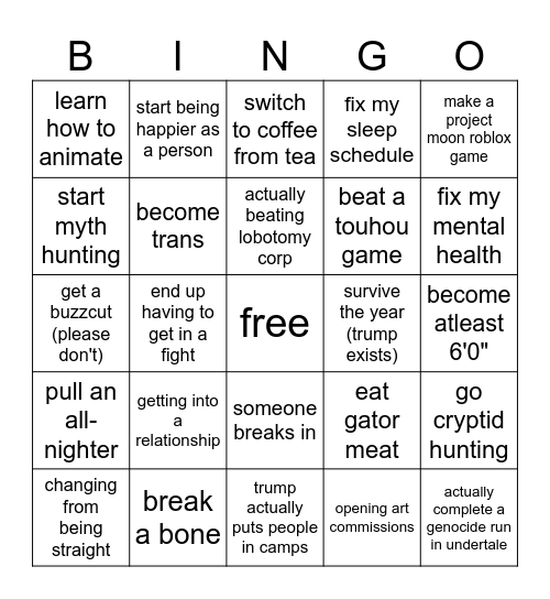 mandelamoth's 2025 Bingo Card