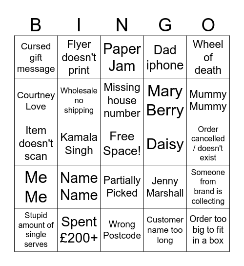 FF BINGO 3.0 Bingo Card