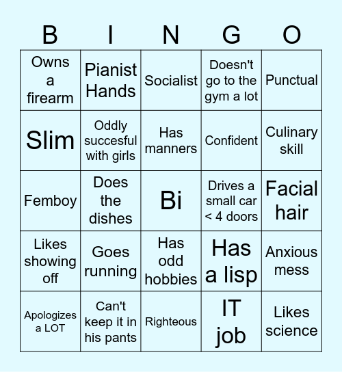 BOY WITH BIG D BINGO Card
