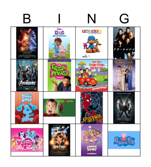 SIMSAM TV THEMES Bingo Card