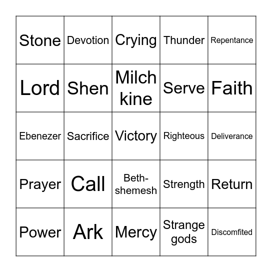 3.9.25 _ 1 Samuel 7 Bingo Card