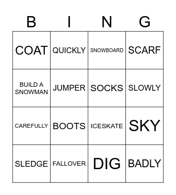 SNOWY TIME! Bingo Card