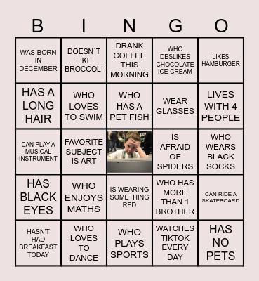 Find someone who... Bingo Card