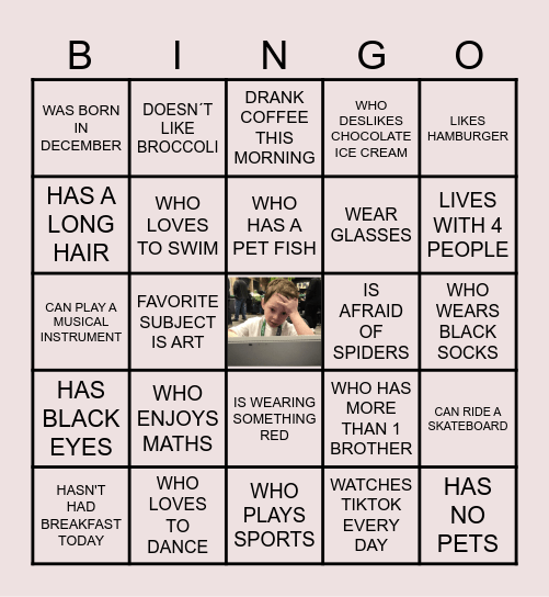 Find someone who... Bingo Card