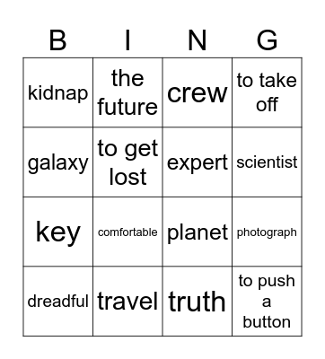 Bingo U8 Bingo Card