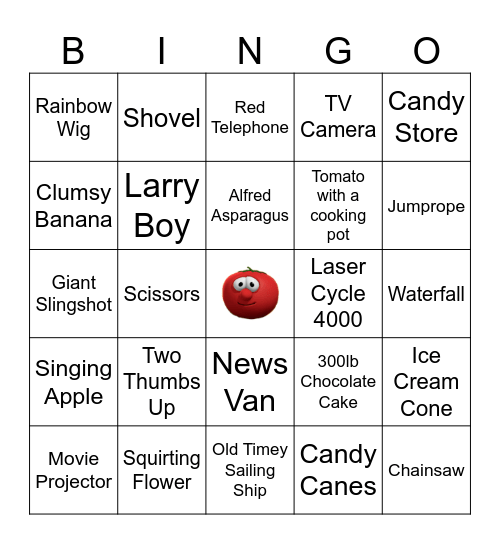 Veggie Tales Bingo Card