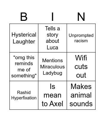 poopystream bingo Card