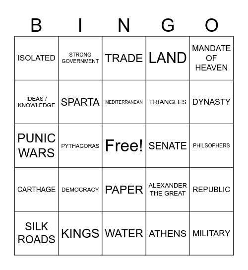 WORLD Q3 BINGO Card