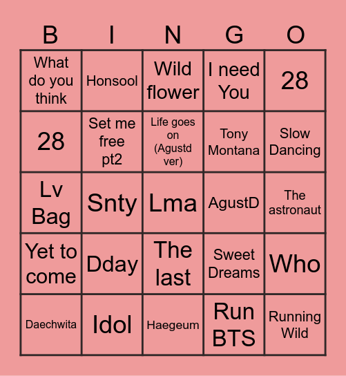 @ggukiintae_ Bingo Card