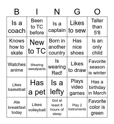 TC 2025 - Be Bold Bingo Card