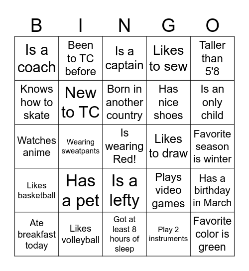 TC 2025 - Be Bold Bingo Card