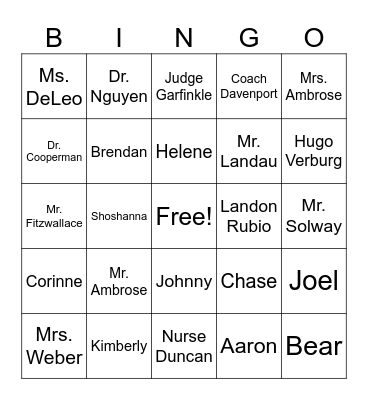 Restart Bingo Card