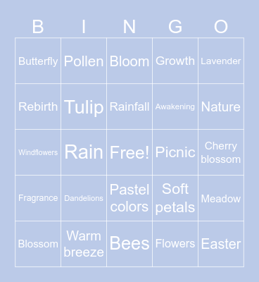 🌷 Spring Bingo Card