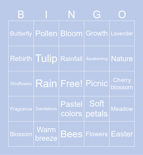 🌷 Spring Bingo Card