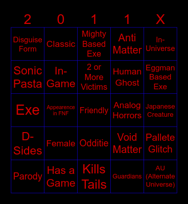 Exe Bingo Card