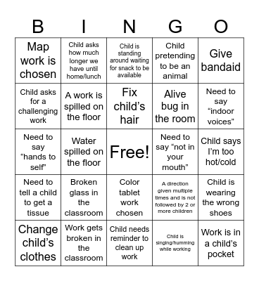 MCSH Bingo Card