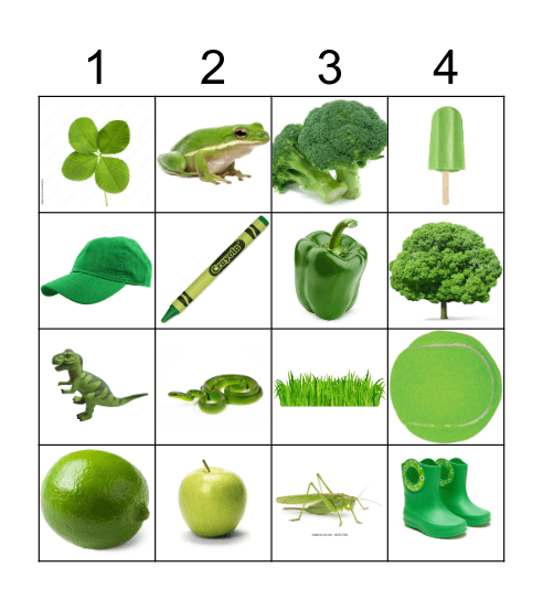 Green Bingo Card
