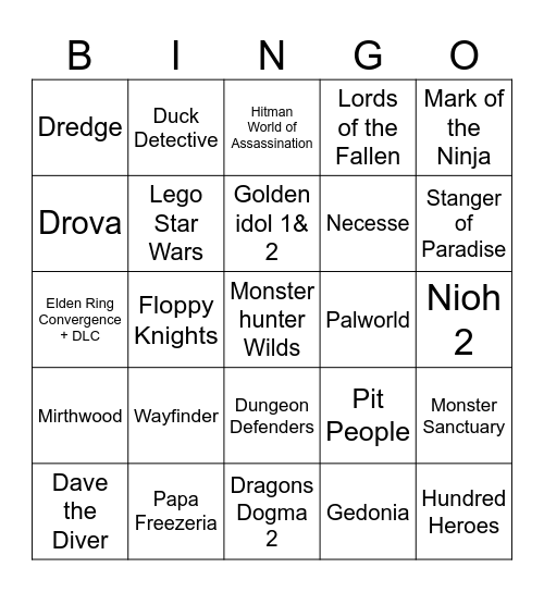 Doug Backlog Bingo Card