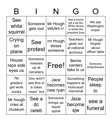 DC BINGOOOO Bingo Card