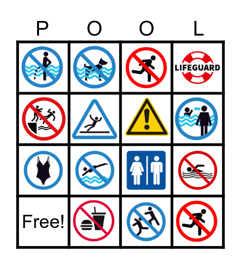 Pool Bingo Card