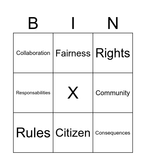The Power of Community Bingo Card