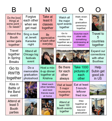 Palm x Subin Bingo Card