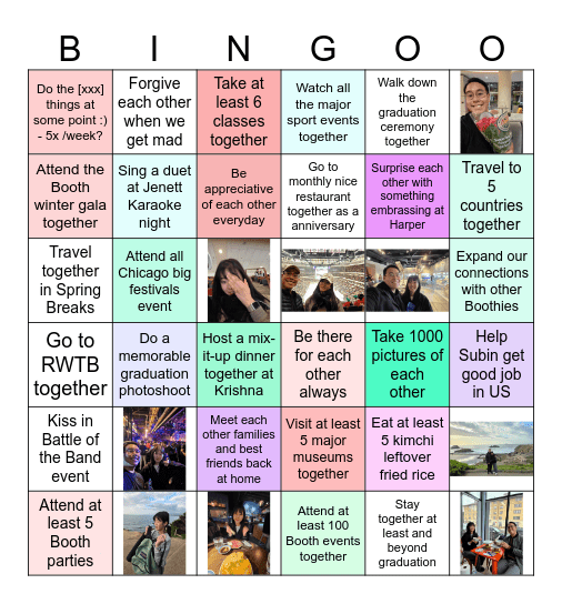 Palm x Subin Bingo Card