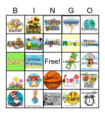 Who's Ready for Spring? Bingo Card
