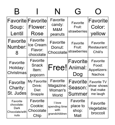 Get To Know You Bingo Card