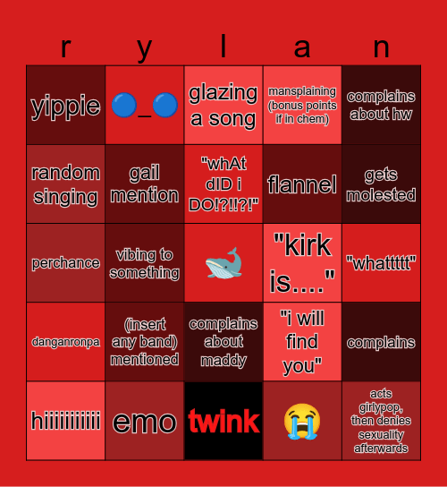 rylango :3 Bingo Card