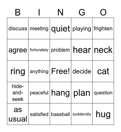 IT class Bingo Card